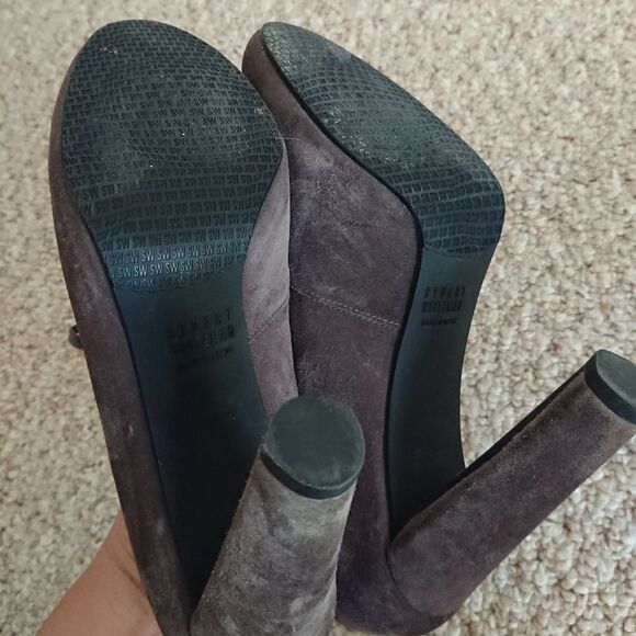 Stuart Weitzman gray lace up oxfords ankle bootie size 7M - Picture 12 of 12